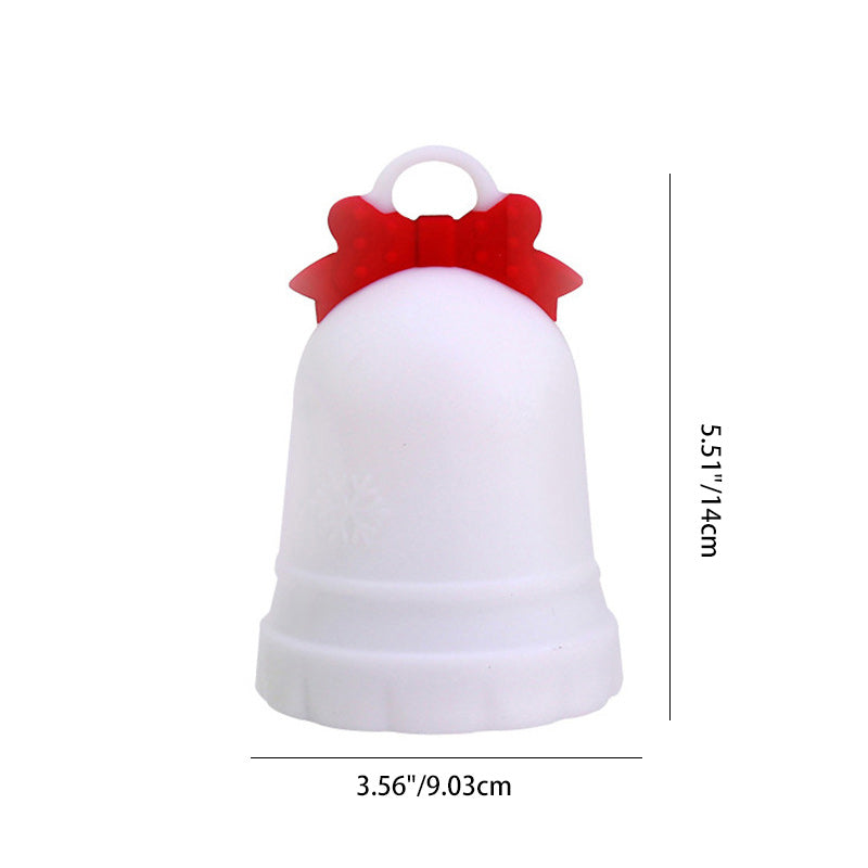 Lámpara de mesa LED con luz nocturna para mesita de noche, decoración de campana de nieve de sílice ABS con batería recargable creativa contemporánea 