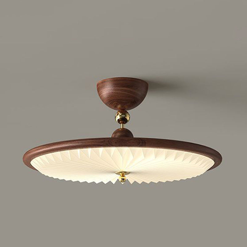 ضوء سقف مثبت نصف متدلي LED بأكريليك مكشكش دائري حديدي تقليدي عتيق لغرفة النوم 