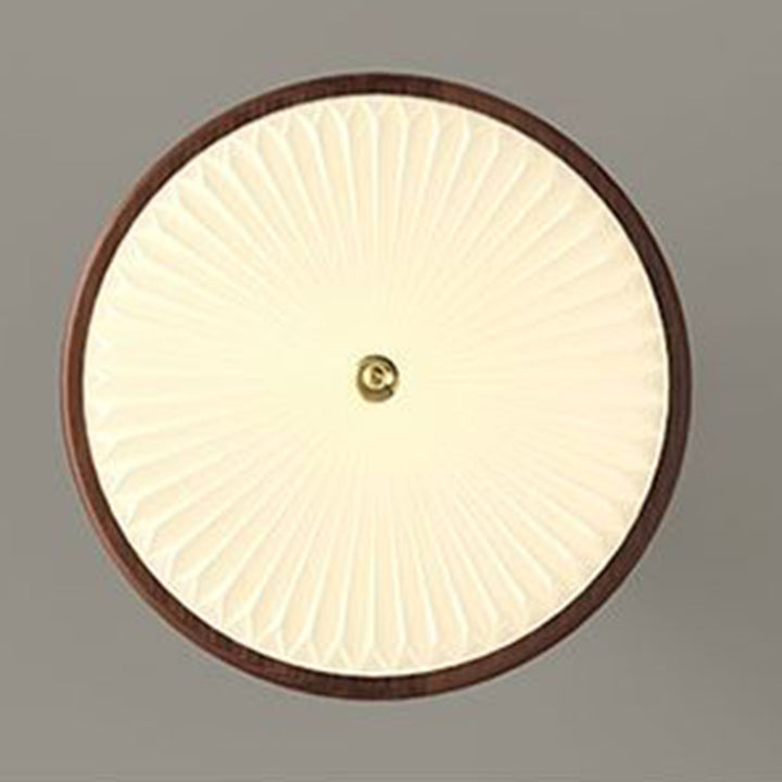 ضوء سقف مثبت نصف متدلي LED بأكريليك مكشكش دائري حديدي تقليدي عتيق لغرفة النوم 