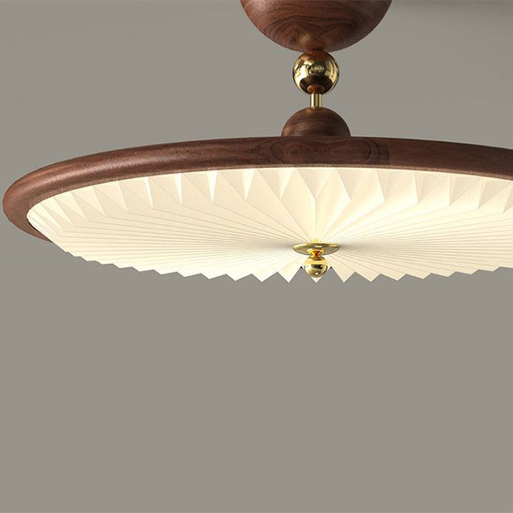 ضوء سقف مثبت نصف متدلي LED بأكريليك مكشكش دائري حديدي تقليدي عتيق لغرفة النوم 