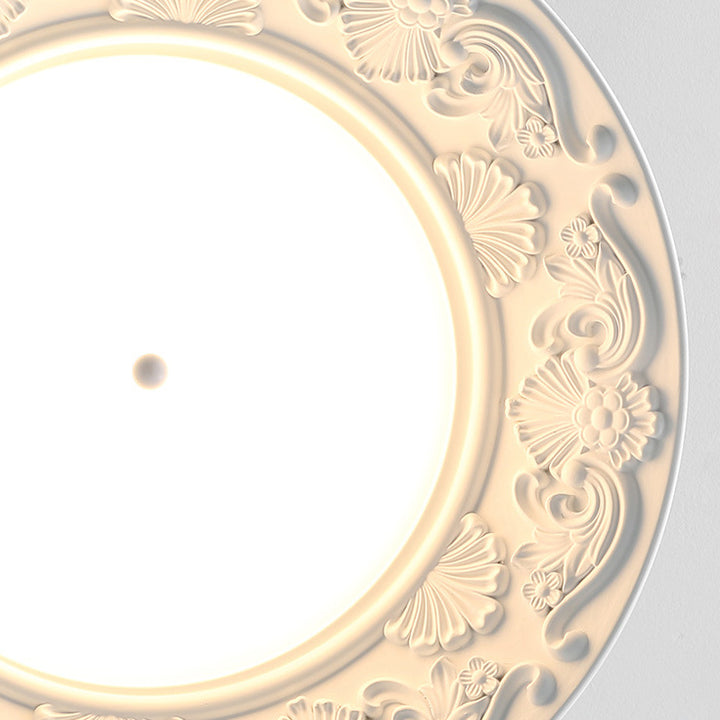 Lustre LED en forme de soucoupe volante en résine française traditionnelle avec matériel en bois PE pour salle à manger 