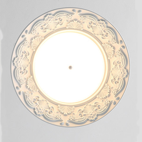 Lustre LED en forme de soucoupe volante en résine française traditionnelle avec matériel en bois PE pour salle à manger 