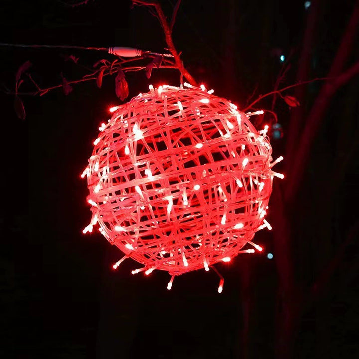 Modern Art Deco Waterproof PVC Hanging Ball Decoration LED Outdoor Pendant Light Outdoor Light For Garden