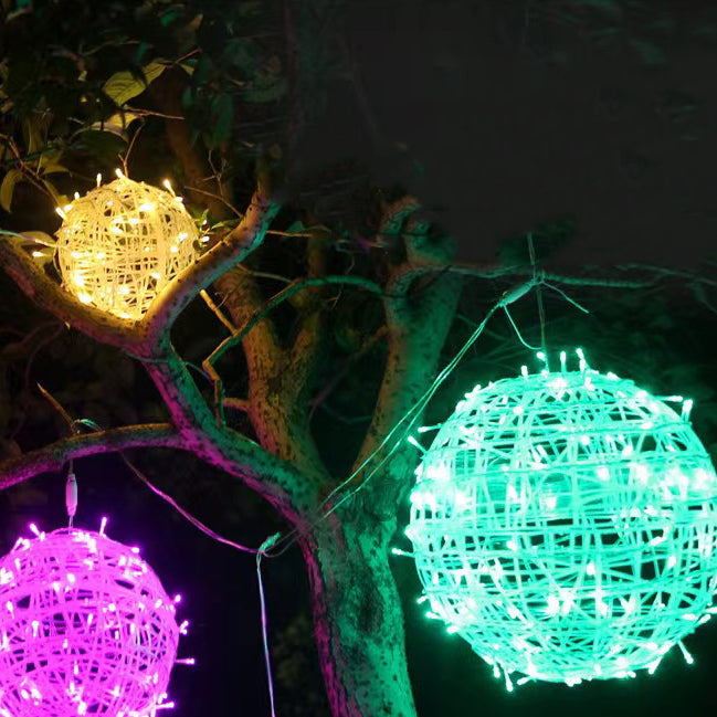 Modern Art Deco Waterproof PVC Hanging Ball Decoration LED Outdoor Pendant Light Outdoor Light For Garden