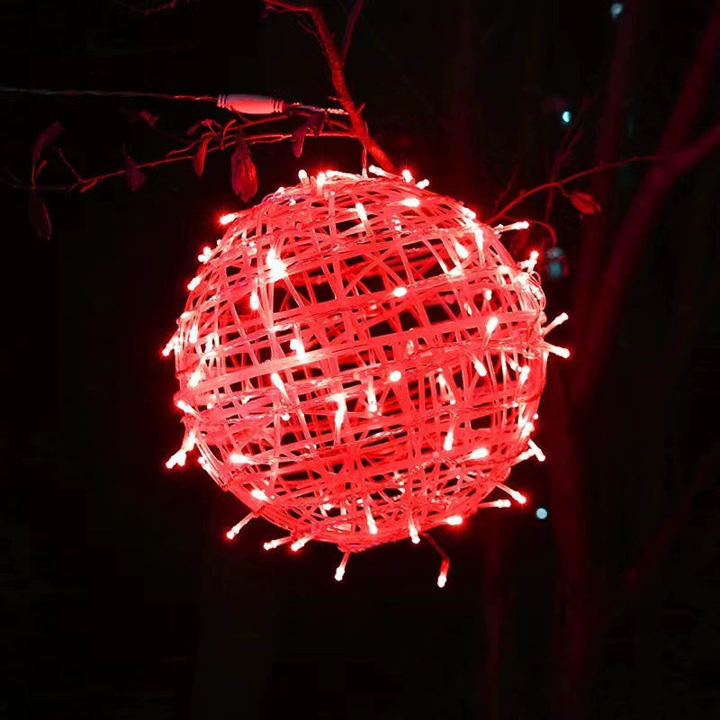 Modern Art Deco Waterproof PVC Hanging Ball Decoration LED Outdoor Pendant Light Outdoor Light For Garden