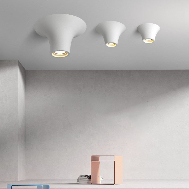 Modern Art Deco Plaster Iron Water Drop 1-Light Flush Mount Ceiling Light Spotlight For Hallway