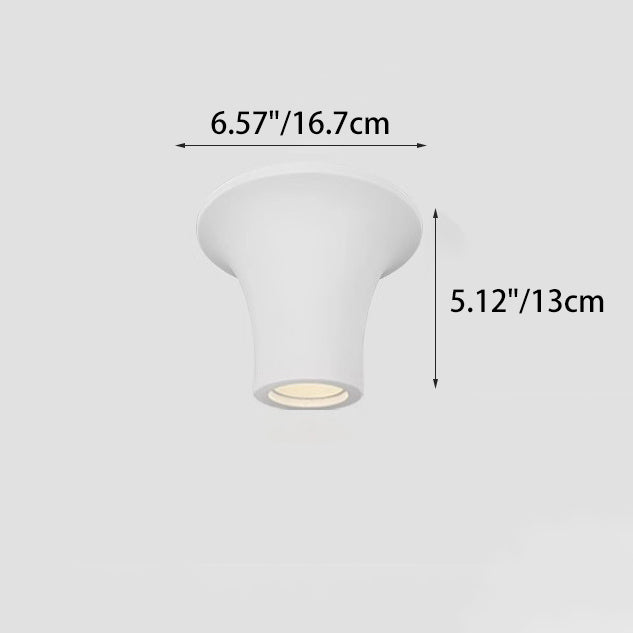Modern Art Deco Plaster Iron Water Drop 1-Light Flush Mount Ceiling Light Spotlight For Hallway