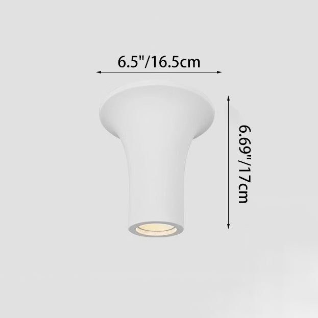 Modern Art Deco Plaster Iron Water Drop 1-Light Flush Mount Ceiling Light Spotlight For Hallway