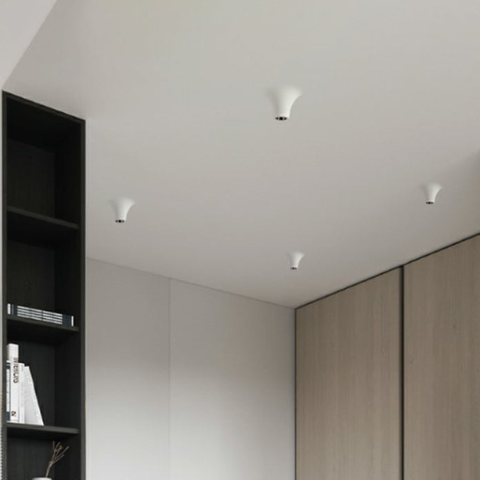 Modern Art Deco Plaster Iron Water Drop 1-Light Flush Mount Ceiling Light Spotlight For Hallway