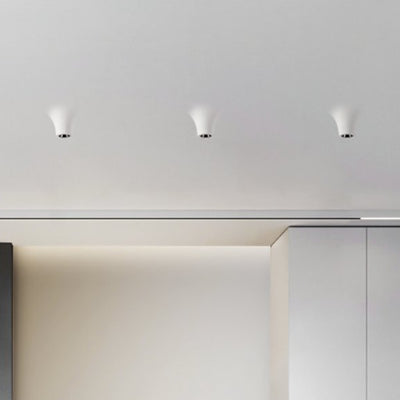 Modern Art Deco Plaster Iron Water Drop 1-Light Flush Mount Ceiling Light Spotlight For Hallway