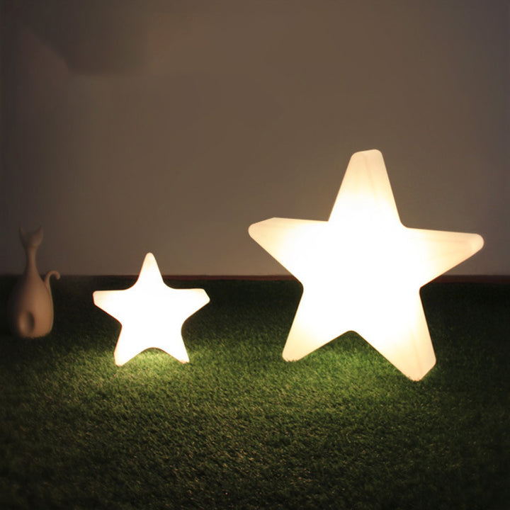 Contemporary Creative Solar Waterproof PE Pentagram LED Decoration Outdoor Light Night Light For Garden