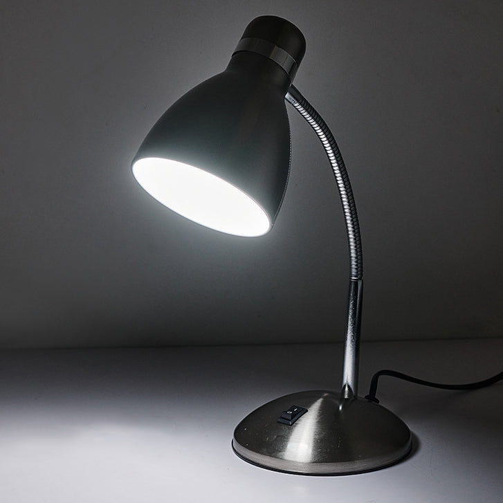Modern Transitional Iron Conic Round Adjustable 1-Light Desk Lamp For Study