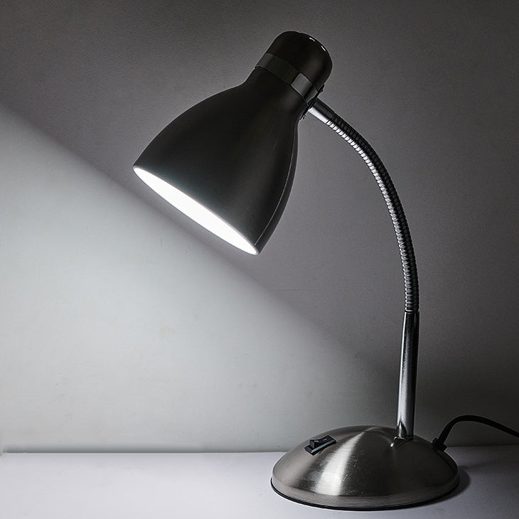 Modern Transitional Iron Conic Round Adjustable 1-Light Desk Lamp For Study