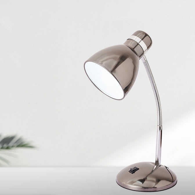 Modern Transitional Iron Conic Round Adjustable 1-Light Desk Lamp For Study
