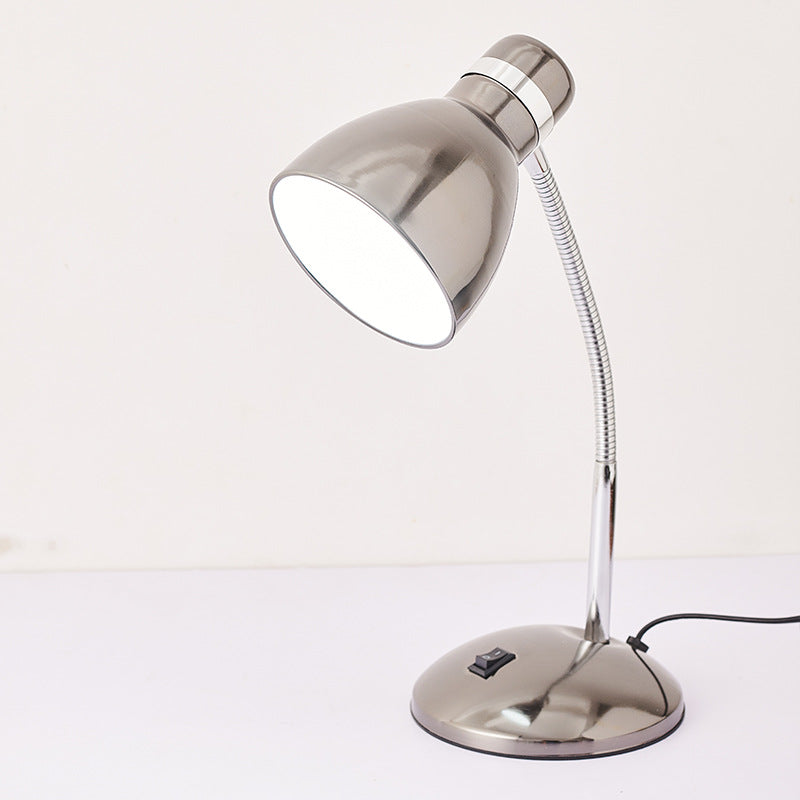 Modern Transitional Iron Conic Round Adjustable 1-Light Desk Lamp For Study