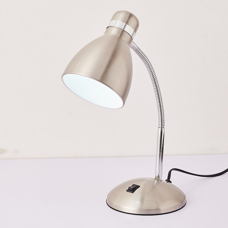 Modern Transitional Iron Conic Round Adjustable 1-Light Desk Lamp For Study