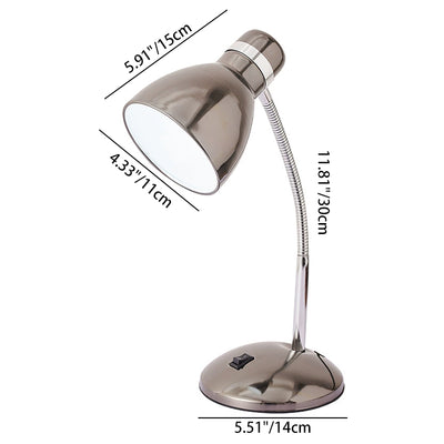 Modern Transitional Iron Conic Round Adjustable 1-Light Desk Lamp For Study