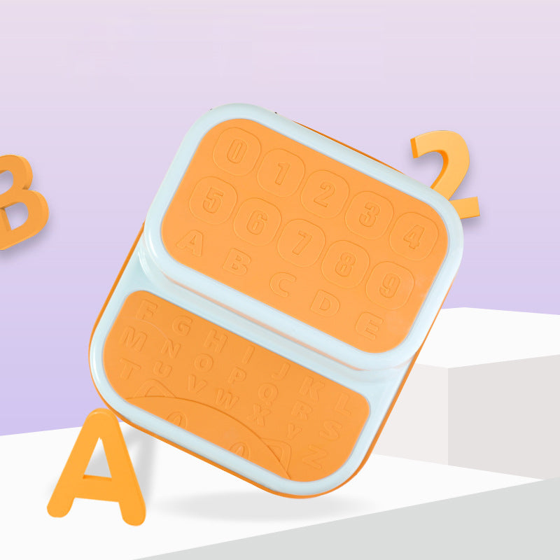 Taburete portátil rectangular de letras para niños creativos contemporáneos TPE PP de 2 niveles para baño 