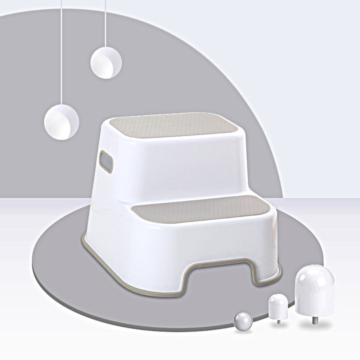 Taburete portátil rectangular de letras para niños creativos contemporáneos TPE PP de 2 niveles para baño 