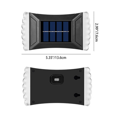 Modern Simplicity Solar Waterproof ABS Rectangular Cookie LED Wall Sconce Lamp For Outdoor Patio