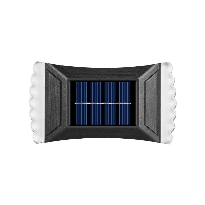 Modern Simplicity Solar Waterproof ABS Rectangular Cookie LED Wall Sconce Lamp For Outdoor Patio