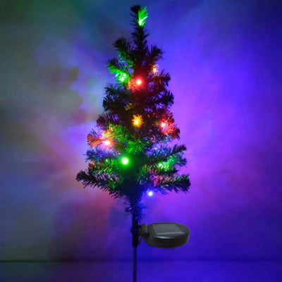 Contemporary Creative Solar Waterproof Christmas Tree Decoration Iron Wire Plush Stainless Steel LED Outdoor Light Landscape Lighting For Garden