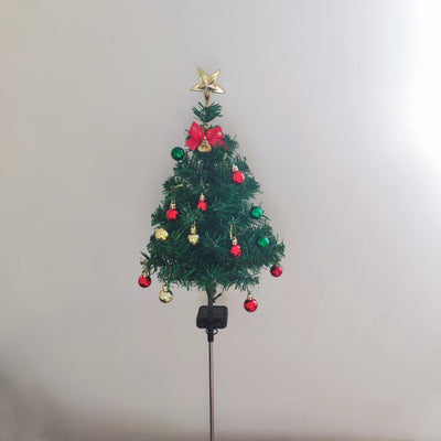 Contemporary Creative Solar Waterproof Christmas Tree Decoration Iron Wire Plush Stainless Steel LED Outdoor Light Landscape Lighting For Garden