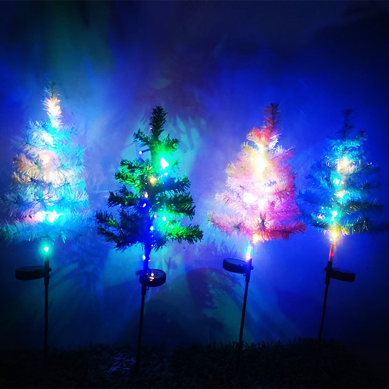 Zeitgenössische kreative solarbetriebene wasserdichte Weihnachtsbaumdekoration aus Eisen, Plüsch, Edelstahl LED Außenlicht Landschaftsbeleuchtung für den Garten 