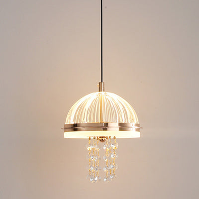 Modern Luxury Iron Acrylic Jellyfish Dome Liftable LED Chandeliers For Bedside
