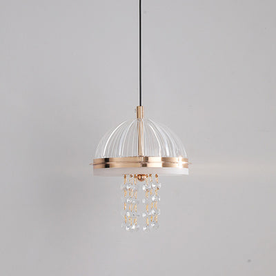 Modern Luxury Iron Acrylic Jellyfish Dome Liftable LED Chandeliers For Bedside