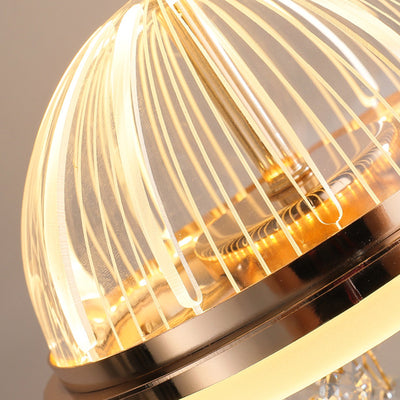 Modern Luxury Iron Acrylic Jellyfish Dome Liftable LED Chandeliers For Bedside