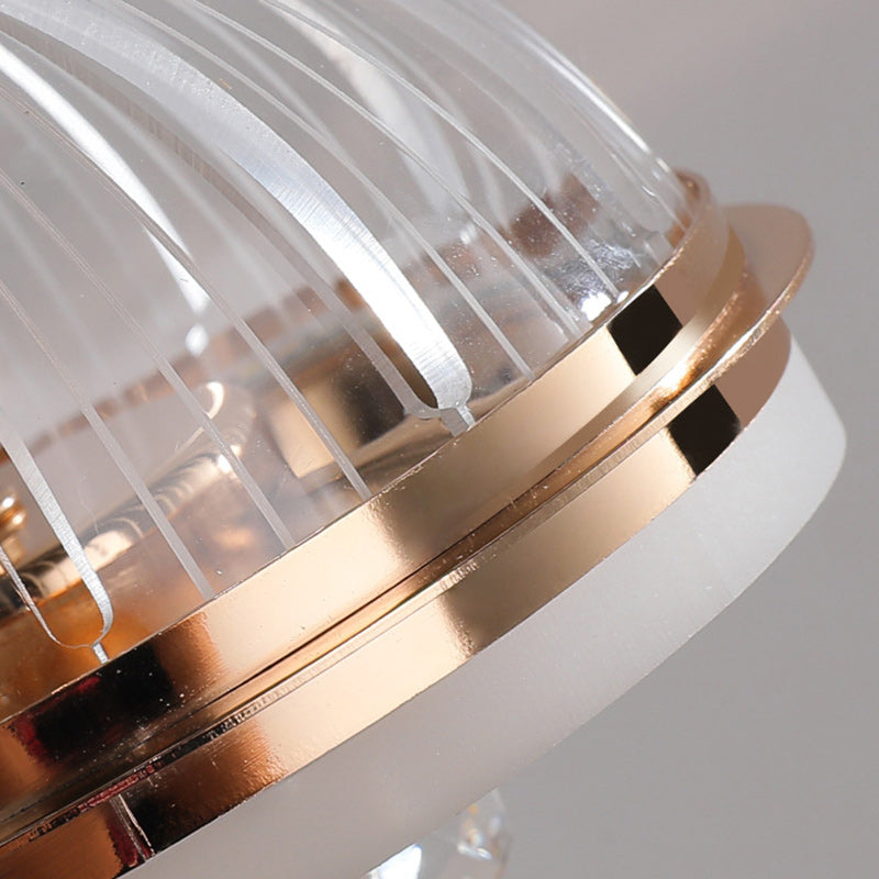 Lustre LED en acrylique et fer moderne de luxe en forme de dôme de méduse, réglable, pour table de chevet 