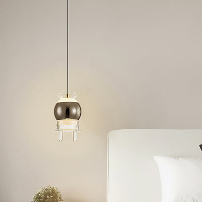Contemporary Creative Kids Aluminum Iron Acrylic Cartoon Model Liftable LED Pendant Light For Bedside