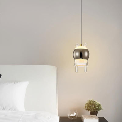 Contemporary Creative Kids Aluminum Iron Acrylic Cartoon Model Liftable LED Pendant Light For Bedside
