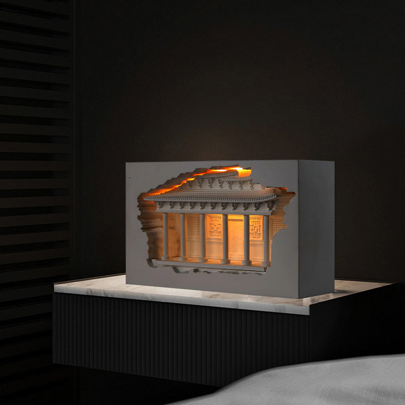 Applique murale LED encastrée avec détecteur humain pour couloir en plâtre chinois traditionnel en relief pour palais 