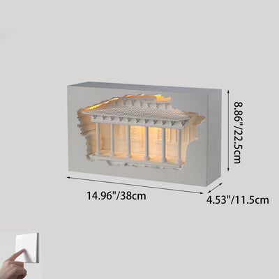 Applique murale LED encastrée avec détecteur humain pour couloir en plâtre chinois traditionnel en relief pour palais 