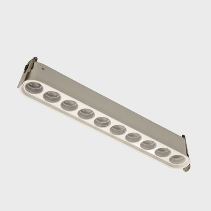 Luz de techo empotrada LED moderna minimalista de línea ovalada de aluminio para sala de estar 