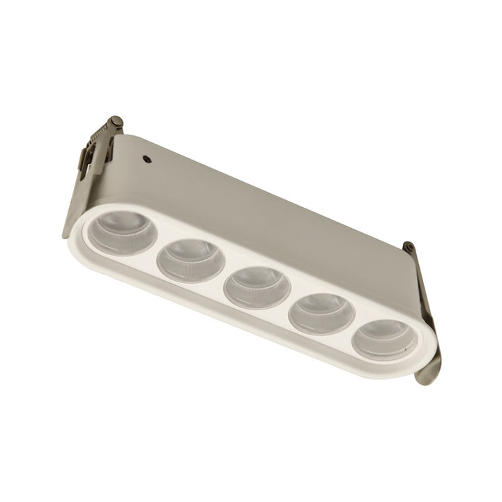 Luz de techo empotrada LED moderna minimalista de línea ovalada de aluminio para sala de estar 