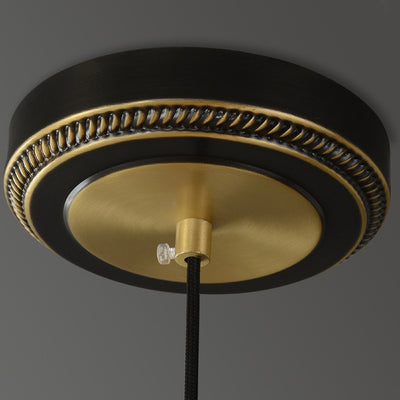 Traditional Chinese Brass Mable Cylinder Lotus Orchid Plum Blossom Bamboo LED Pendant Light Spotlight For Bedside