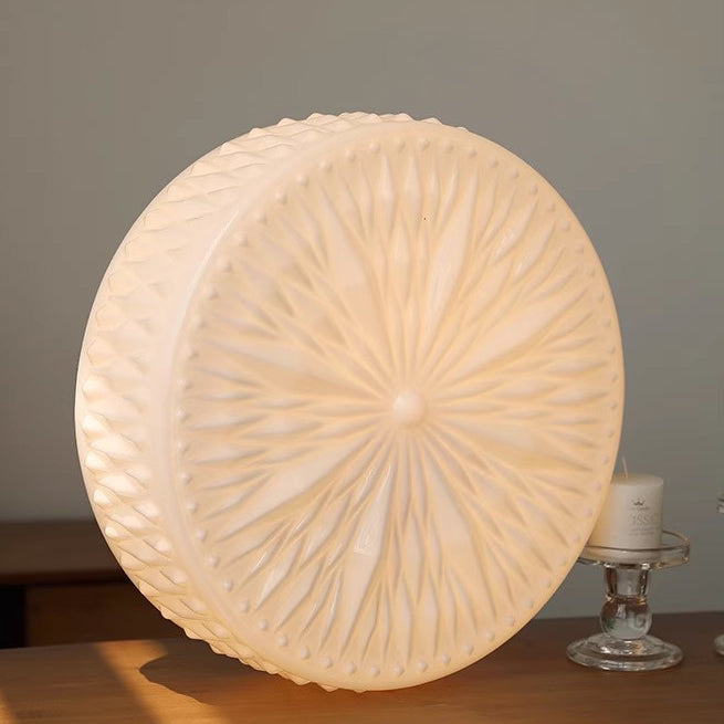 Traditionelle französische Eisen-Glas-Runde Stardust-Diamant-Strukturierte LED-Deckenleuchte für Schlafzimmer 