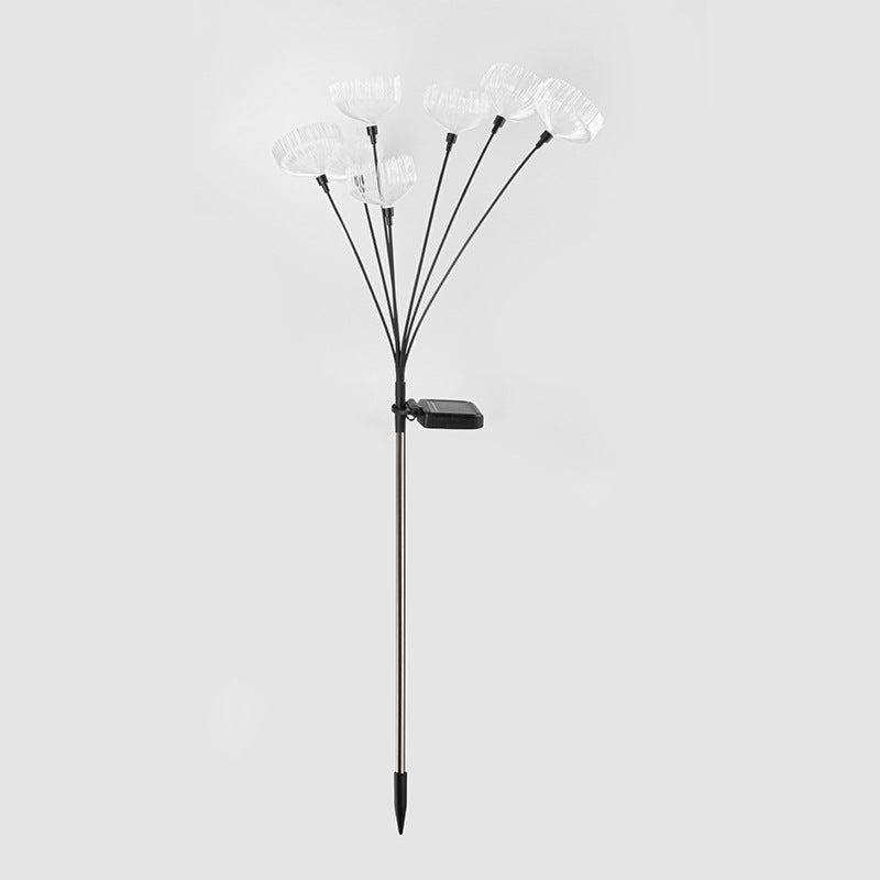 Modern Simplicity Solar Waterproof ABS Stainless Steel Fiber Optic Jellyfish LED Outdoor Light Landscape Lighting For Garden