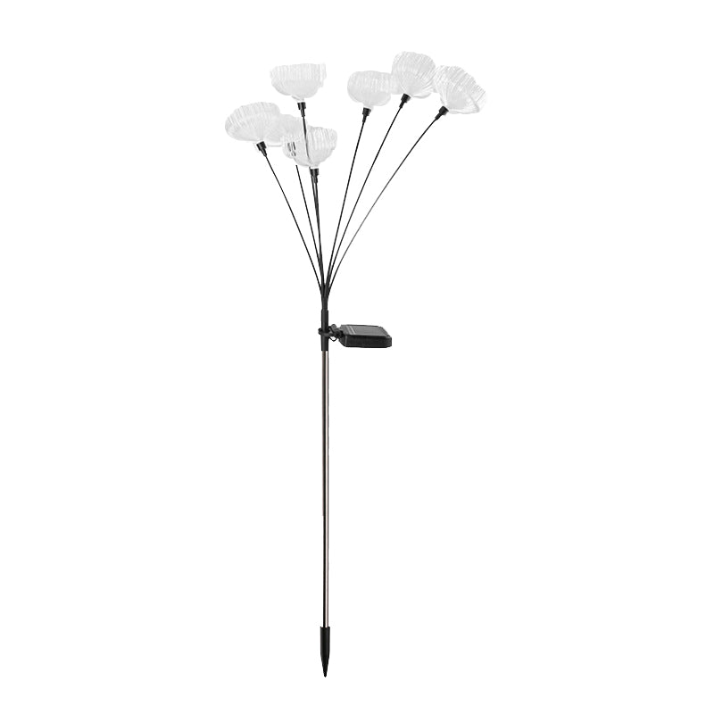 Modern Simplicity Solar Waterproof ABS Stainless Steel Fiber Optic Jellyfish LED Outdoor Light Landscape Lighting For Garden