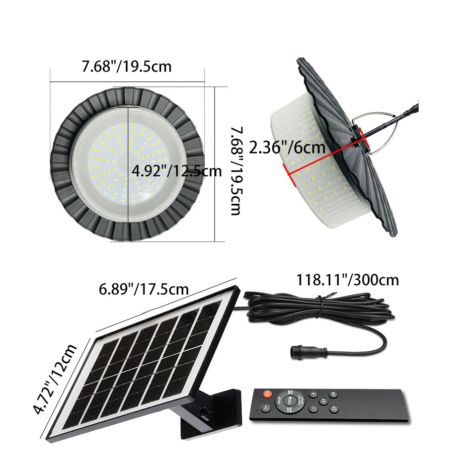 Simplicité moderne lampe extérieure suspendue LED haute puissance ronde en ABS PC étanche à l&