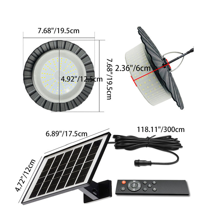Simplicité moderne lampe extérieure suspendue LED haute puissance ronde en ABS PC étanche à l&