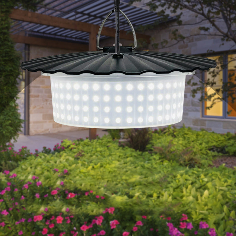 Simplicité moderne lampe extérieure suspendue LED haute puissance ronde en ABS PC étanche à l&