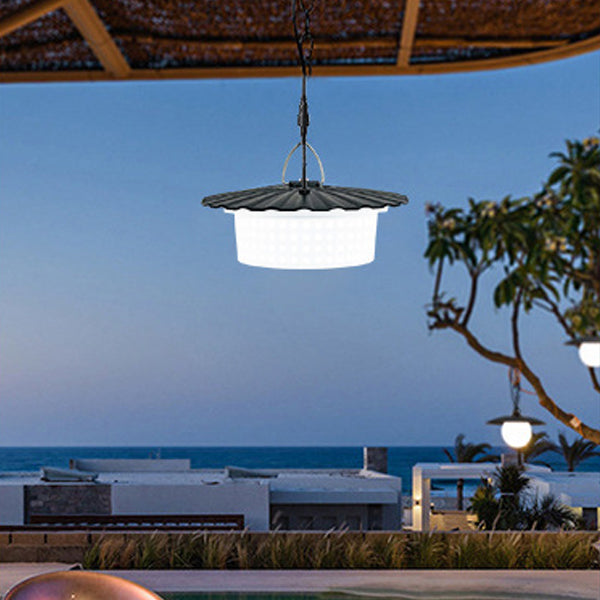 Simplicité moderne lampe extérieure suspendue LED haute puissance ronde en ABS PC étanche à l&