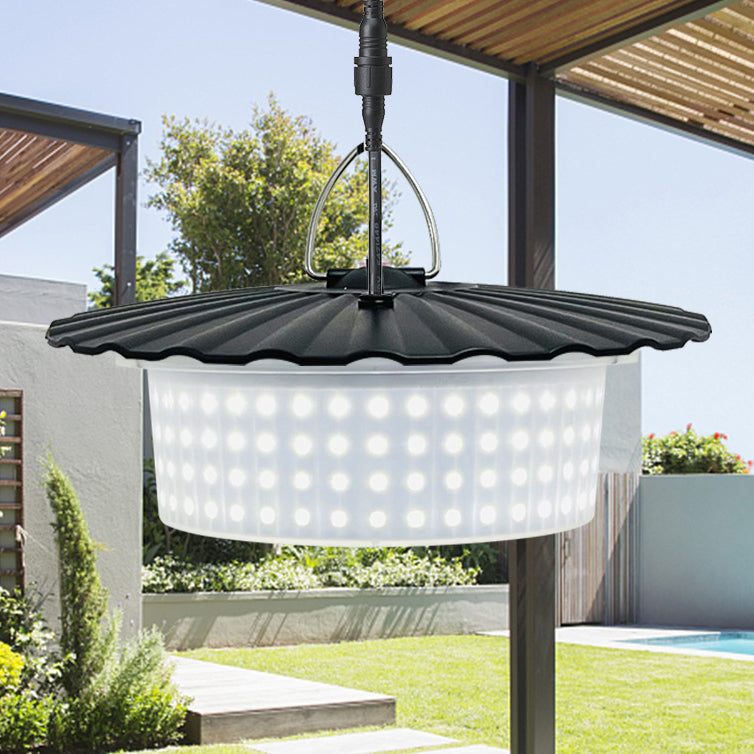 Simplicité moderne lampe extérieure suspendue LED haute puissance ronde en ABS PC étanche à l&
