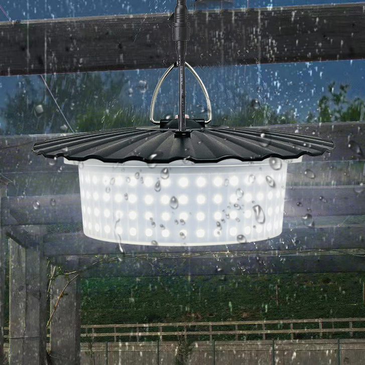 Simplicité moderne lampe extérieure suspendue LED haute puissance ronde en ABS PC étanche à l&