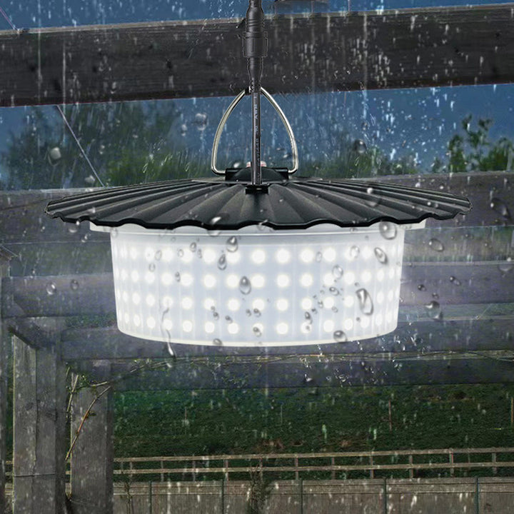 Simplicité moderne lampe extérieure suspendue LED haute puissance ronde en ABS PC étanche à l&