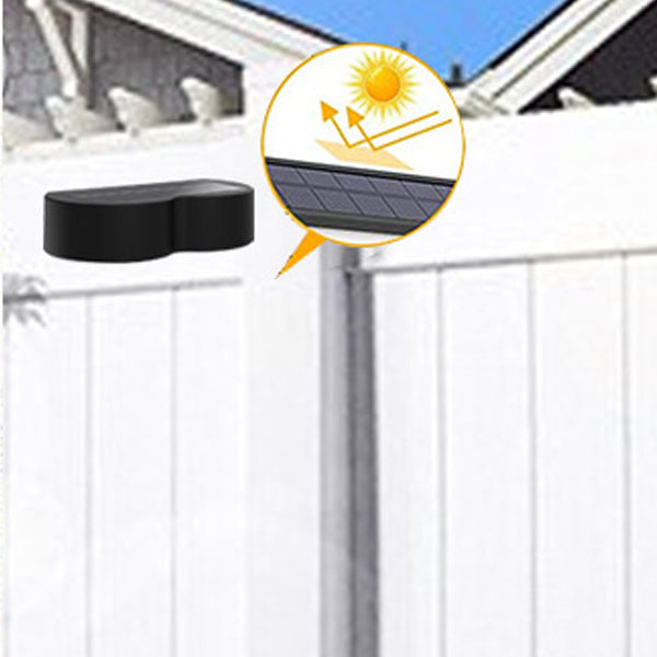 Lámpara de Aplique de Pared LED Redonda de ABS PS Solar Impermeable de Simplicidad Moderna para Patio Exterior 